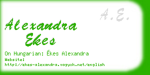 alexandra ekes business card